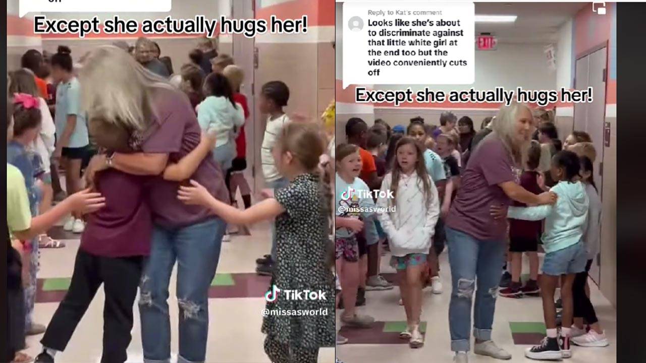 A White Teacher Refuse To Hug Black Student